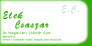 elek csaszar business card